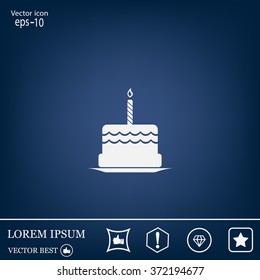 Birthday cake web icon