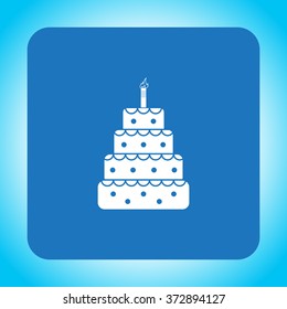 Birthday cake web icon
