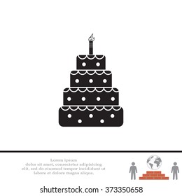 Birthday cake web icon