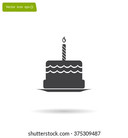 Birthday cake web icon