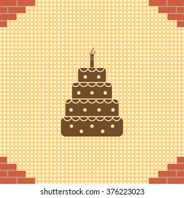Birthday cake web icon