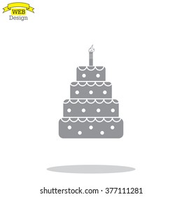 Birthday cake web icon
