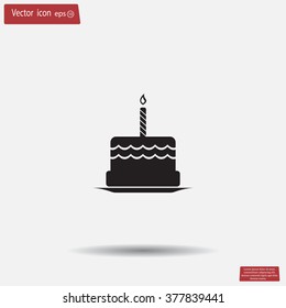 Birthday cake web icon