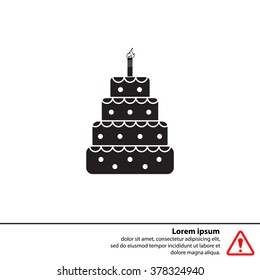 Birthday cake web icon