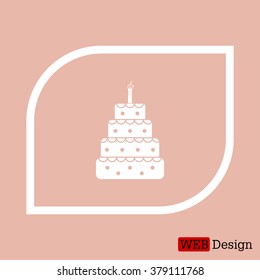 Birthday cake web icon