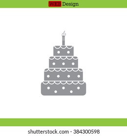 Birthday cake web icon