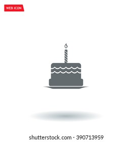 Birthday cake web icon