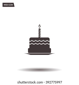 Birthday cake web icon