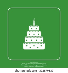 Birthday cake web icon