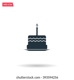 Birthday cake web icon