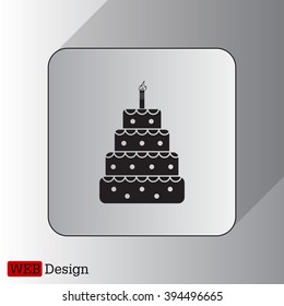 Birthday cake web icon
