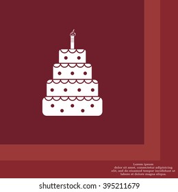 Birthday cake web icon