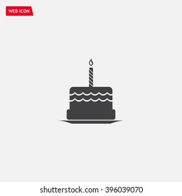 Birthday cake web icon