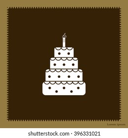 Birthday cake web icon