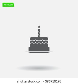 Birthday cake web icon