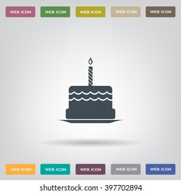 Birthday cake web icon