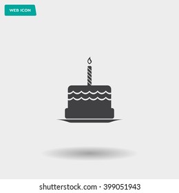 Birthday cake web icon