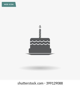 Birthday cake web icon