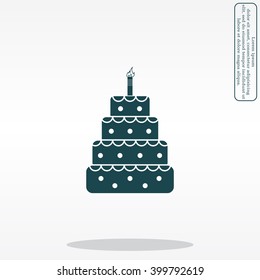 Birthday cake web icon