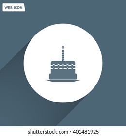 Birthday cake web icon