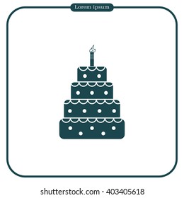 Birthday cake web icon