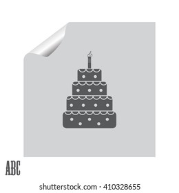Birthday cake web icon