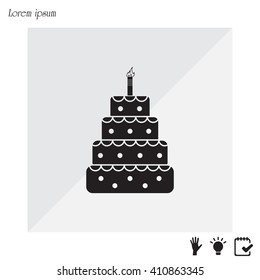 Birthday cake web icon