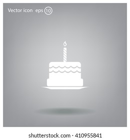 Birthday cake web icon