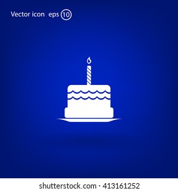 Birthday cake web icon