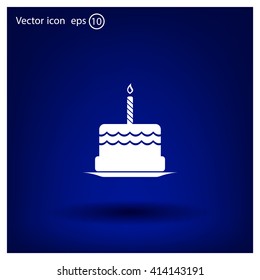 Birthday cake web icon