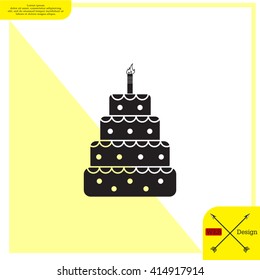 Birthday cake web icon