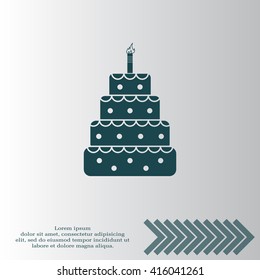 Birthday cake web icon