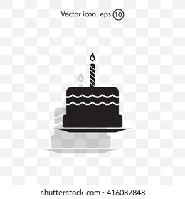 Birthday cake web icon