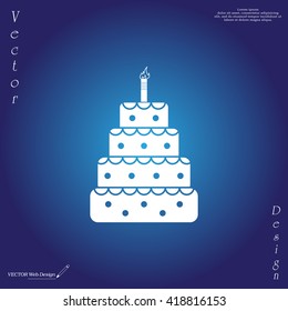 Birthday cake web icon