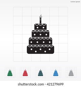 Birthday cake web icon