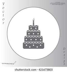 Birthday cake web icon