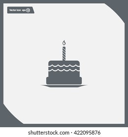 Birthday cake web icon