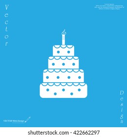 Birthday cake web icon
