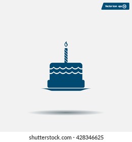 Birthday cake web icon