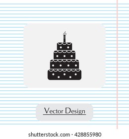 Birthday cake web icon