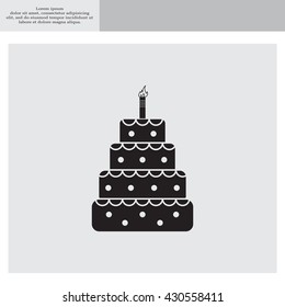 Birthday cake web icon