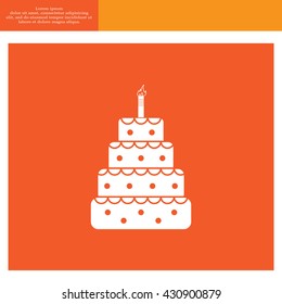 Birthday cake web icon