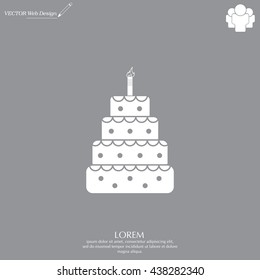 Birthday cake web icon