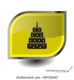 Birthday cake web icon