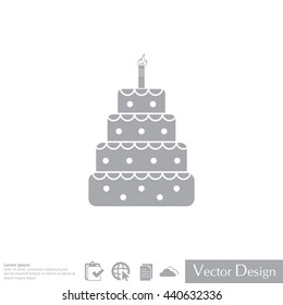 Birthday cake web icon