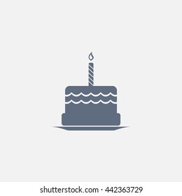 Birthday cake web icon