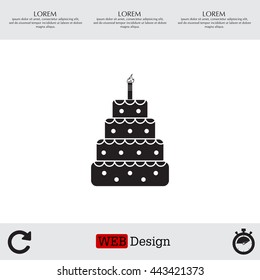 Birthday cake web icon