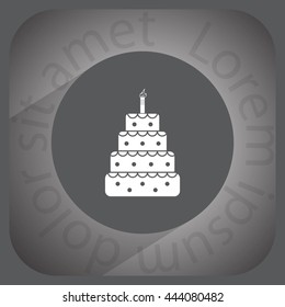 Birthday cake web icon