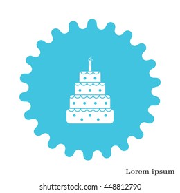 Birthday cake web icon