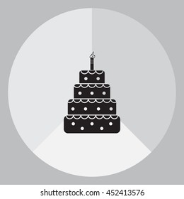 Birthday cake web icon